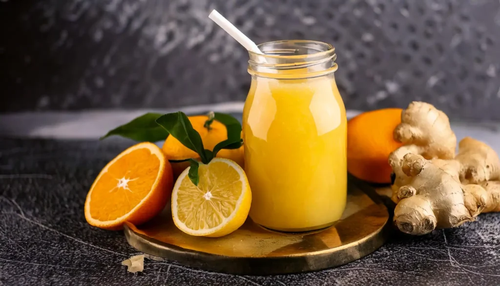 Un smoothie agrumes gingembre idéal pour booster l'immunité