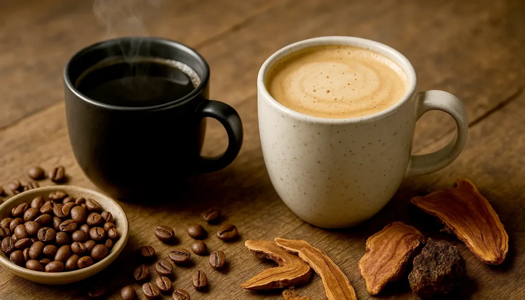Café Traditionnel vs Café aux Champignons Adaptogènes : Lequel Choisir Pour Votre Bien-être ?
