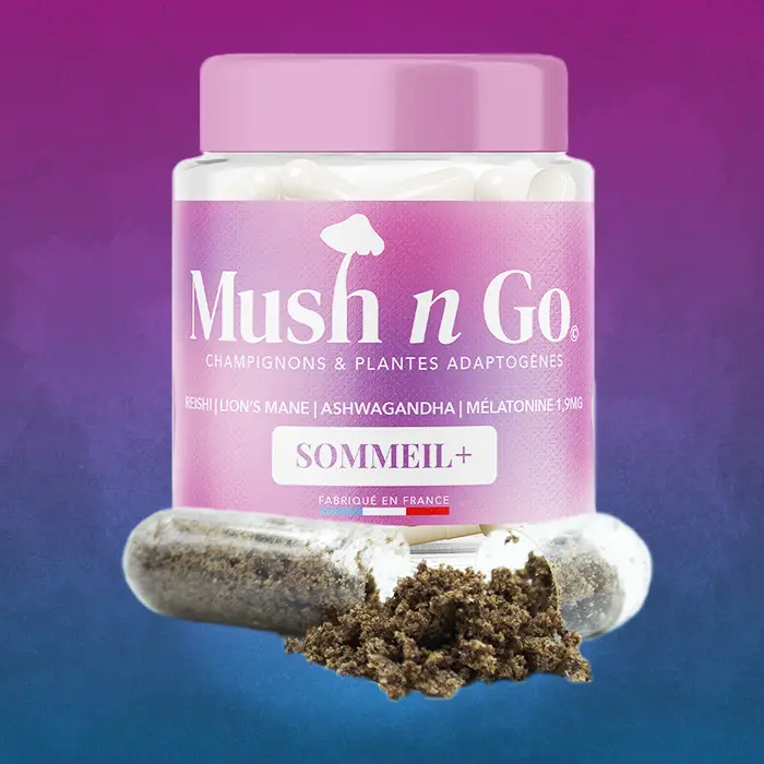 Mushngo Someil consomacteurs MushNGo Sommeil : Reishi, Ashwagandha, Rhodiola Rosea, Vitamine B
